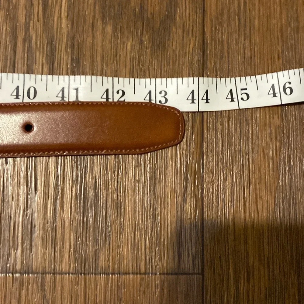 Leather mens casual belt - Picture 8 of 9